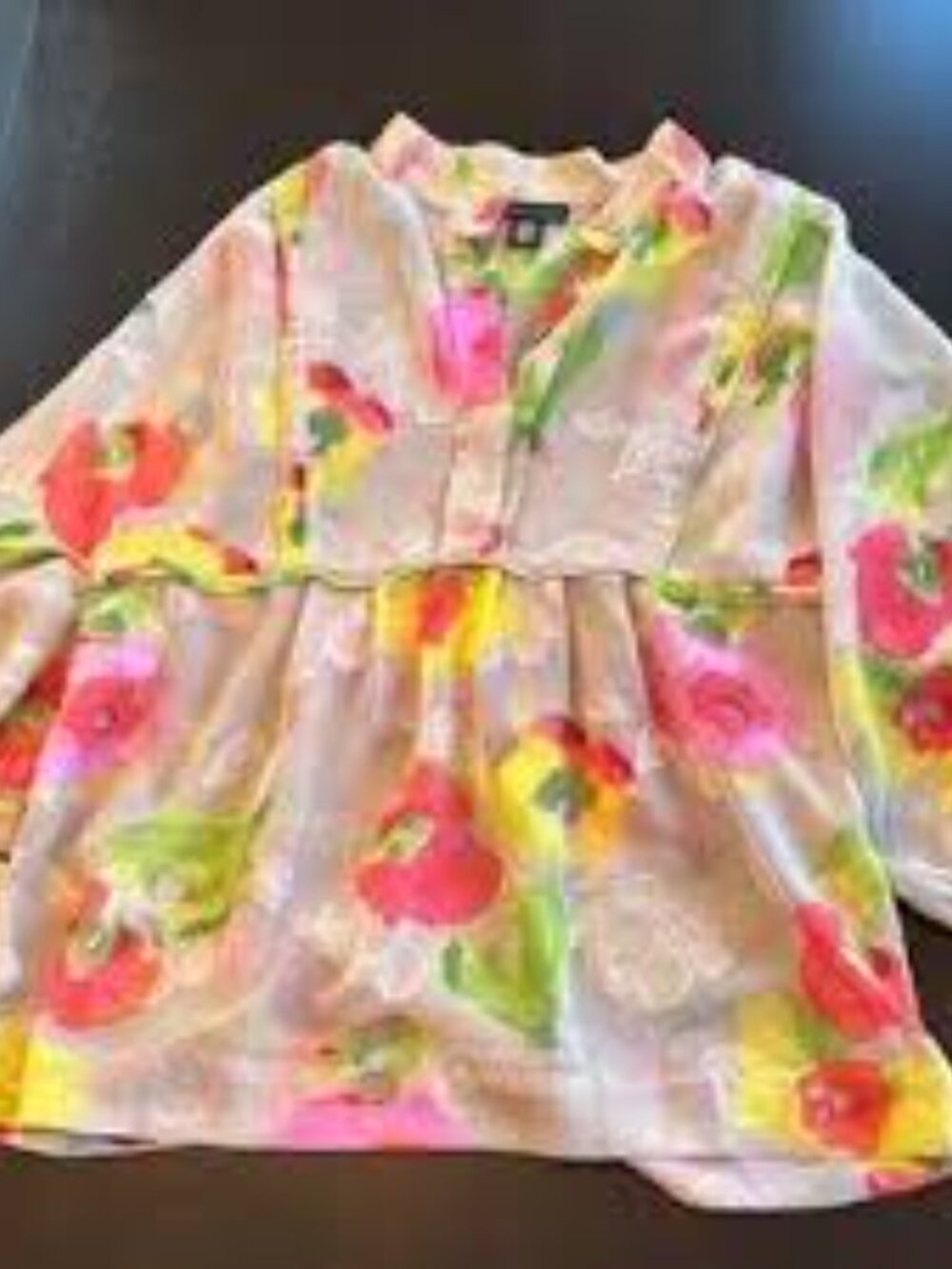 Sears 90’s Y2K vintage Apostrophe sheer‎ floral print top& matching camisole Med